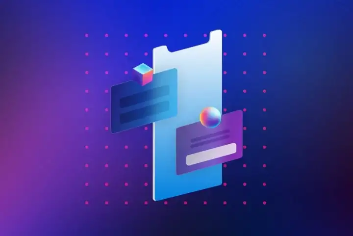 Abstract hero image for the 'Subscriptions with Stripe using Custom UI' article in the Conjure brand design